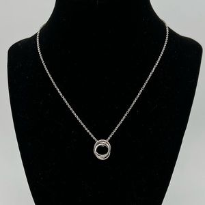 M&S Marks & Spencer - Interlocking Circles Silver Necklace